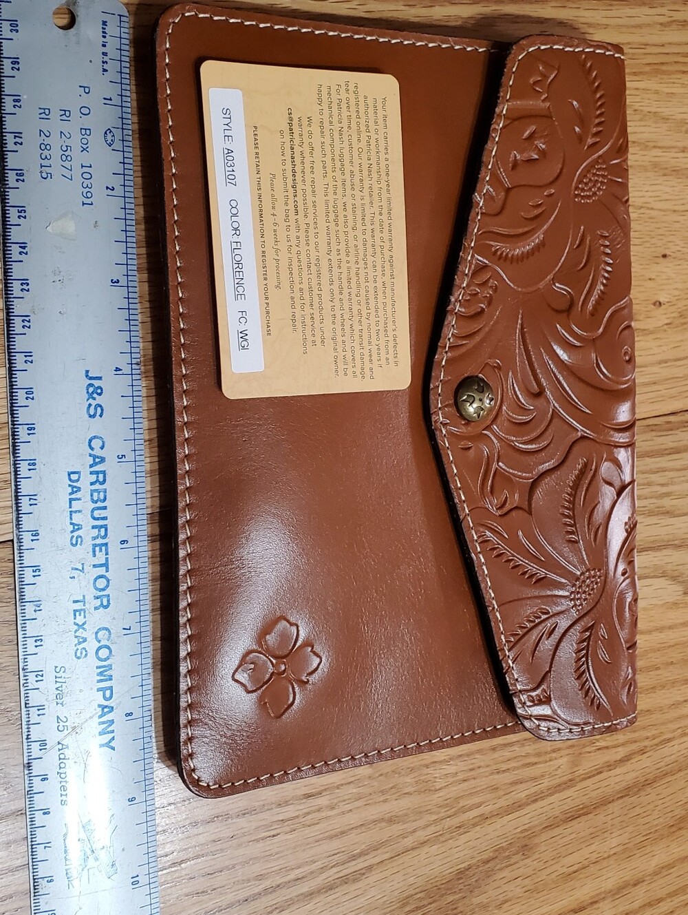 Patricia Nash Tooled Leather Clutch (Florence) - Picture 2 of 5